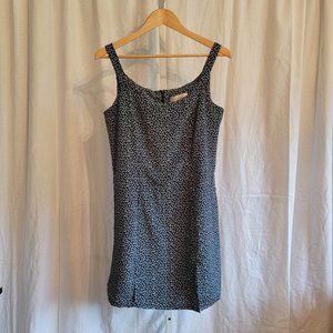 Vintage Women's Dress Barn, Dress Attached Shorts Navy Blue Floral Size 12